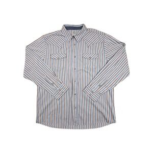 Moonshine Spirit Shirt XXL Blue Orange‎ Gray  Embroidery Pearl Snap Brad Paisley